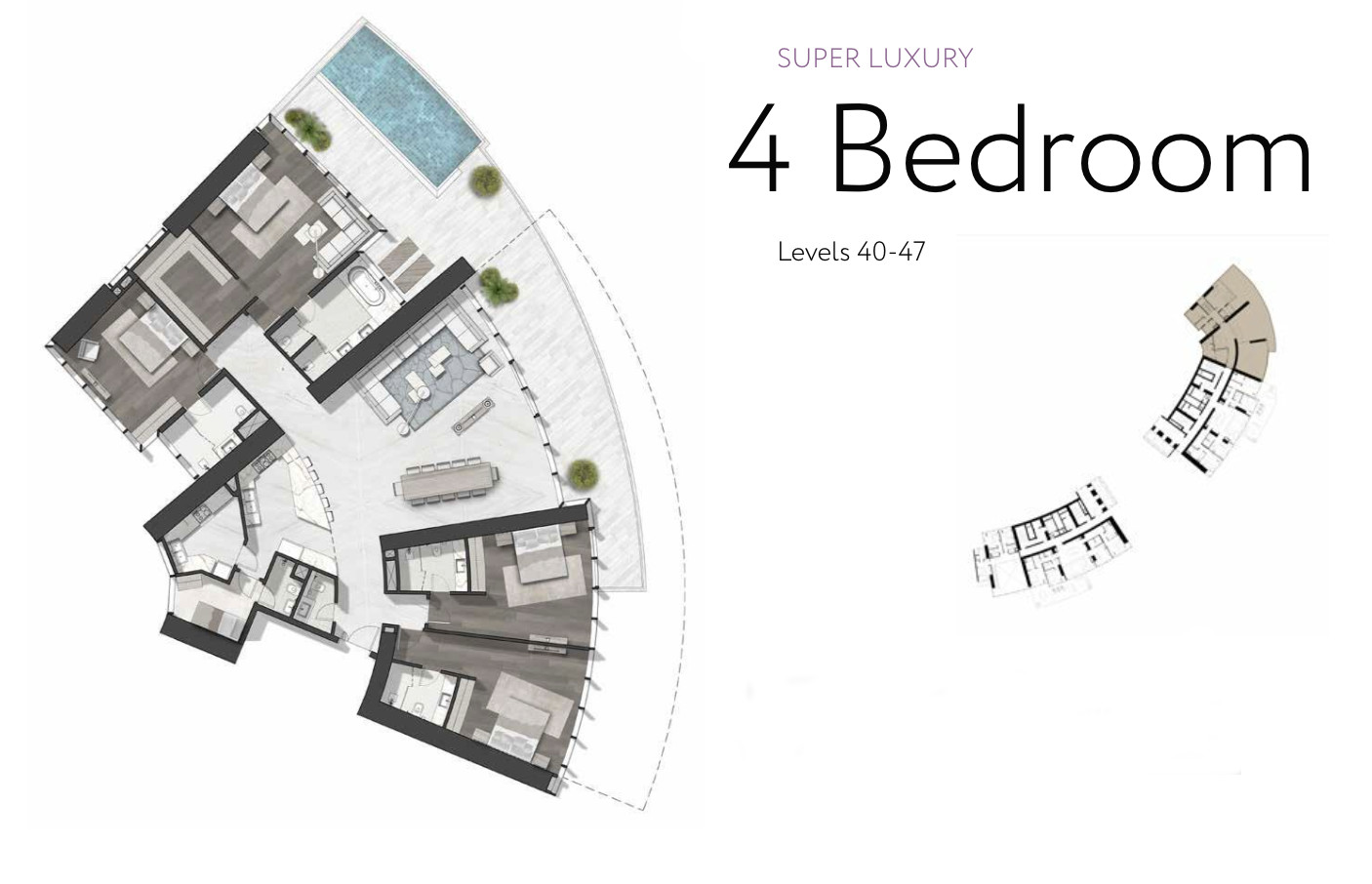 cavalli towers dubai marina 4 bedroom floor plan