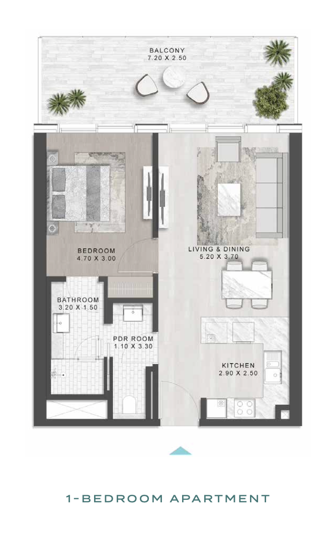 1 bedroom apartment floor plan 