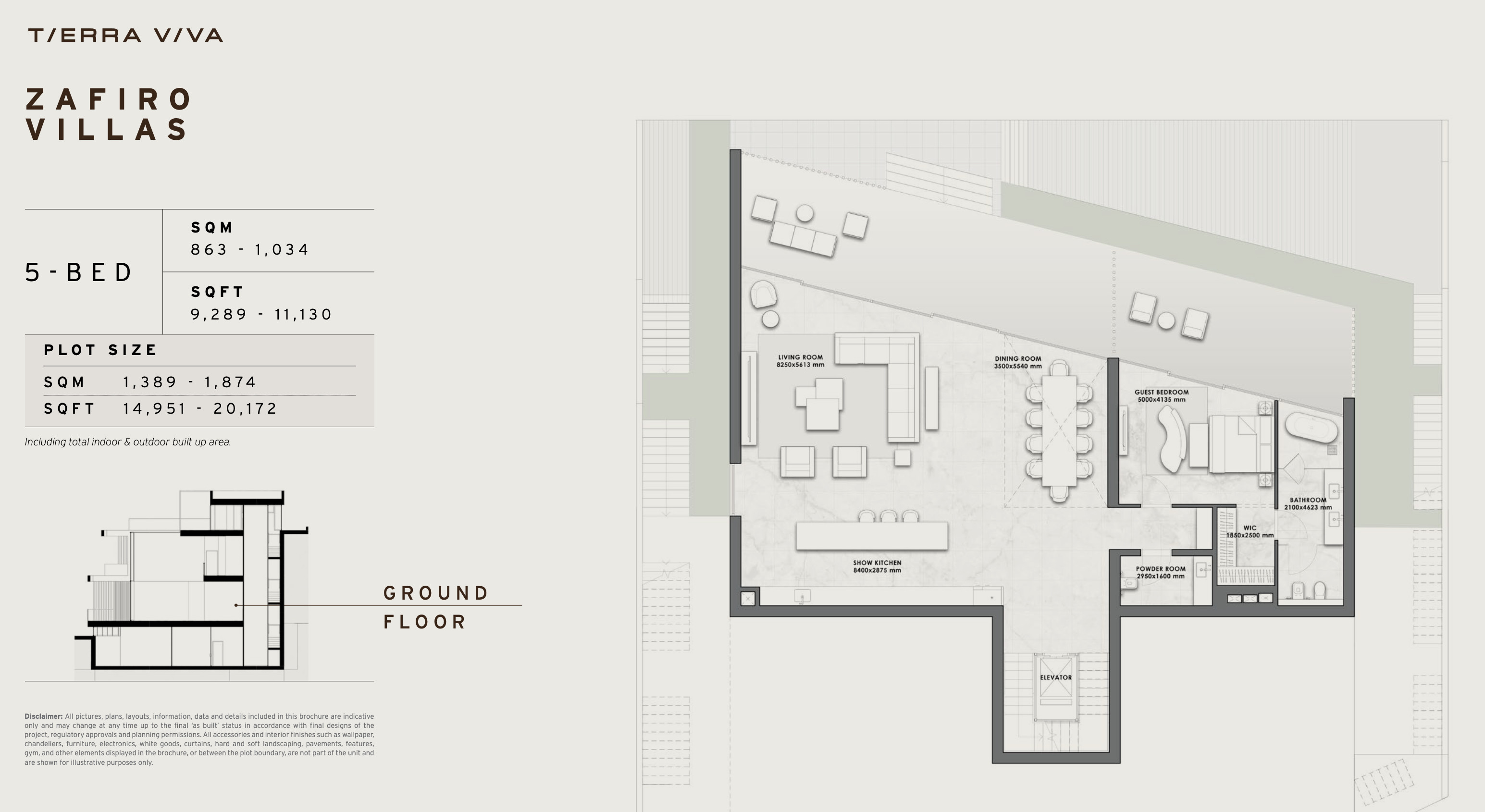 floor plan of villa for sale in benhavis marbella