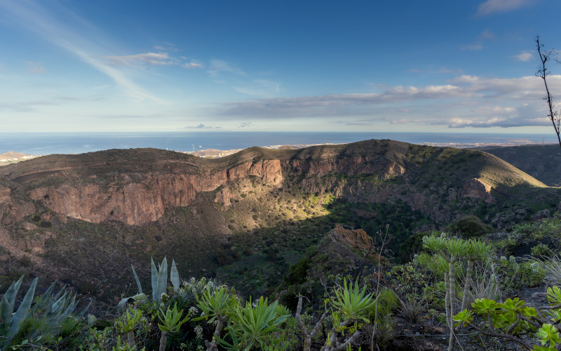 volcanic caldera bandama near santa brigida on gran canaria